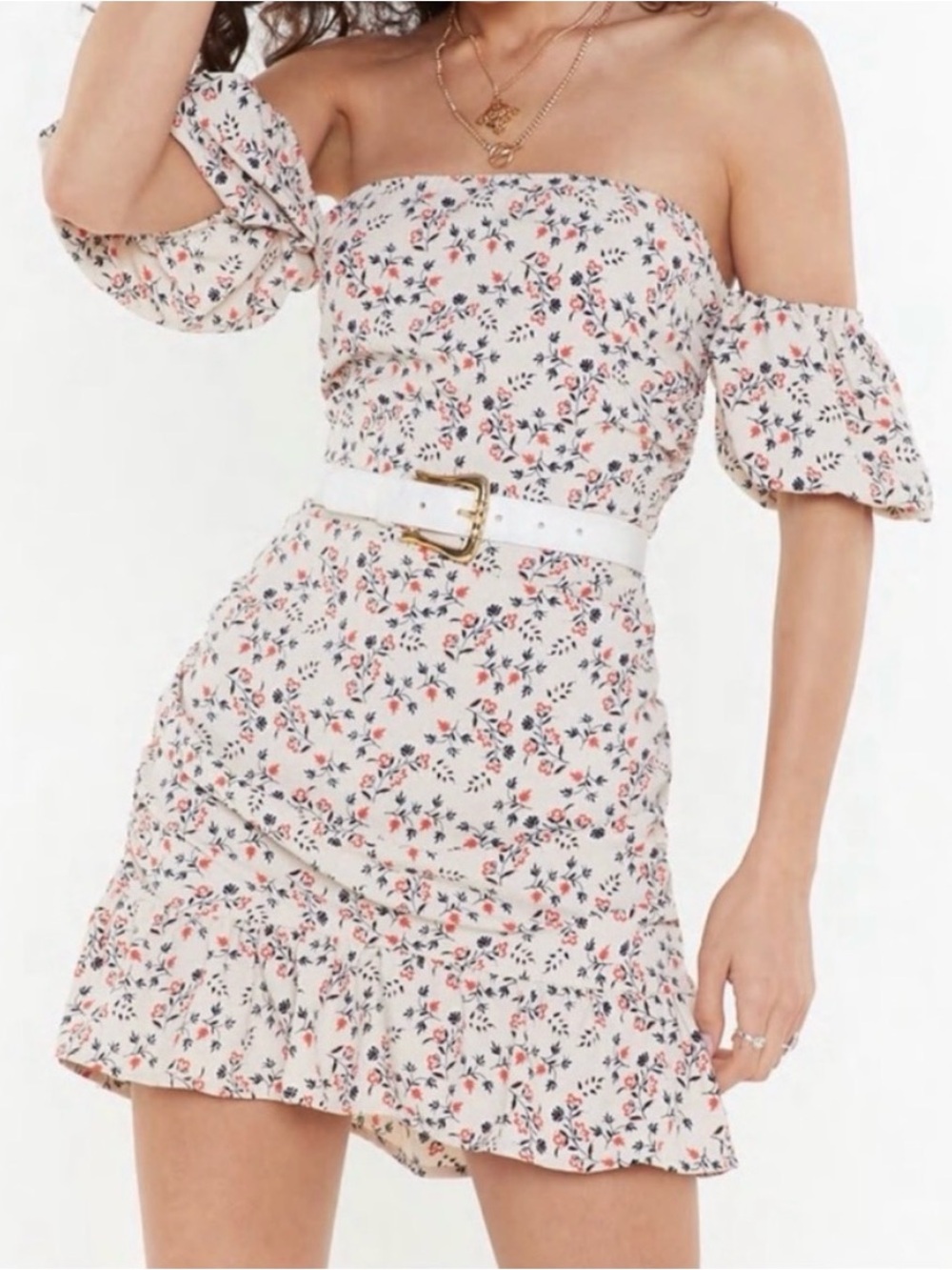 NWT Nasty Gal Got To Grow Floral Off-the-Shoulder